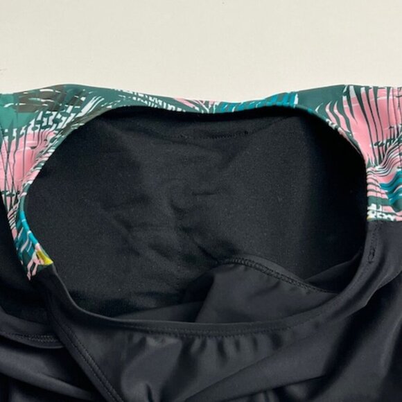 Noon Swim Tropical Padded Tankini Swim Top Racerback Size 8 - Picture 5 of 8
